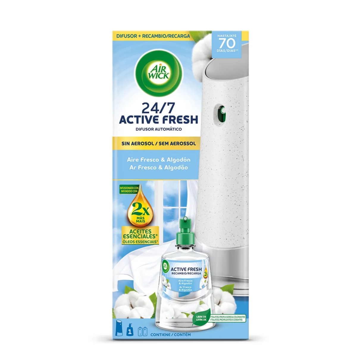 Active Fresh Lufterfrischer Frische Luft & Baumwolle Air Wick