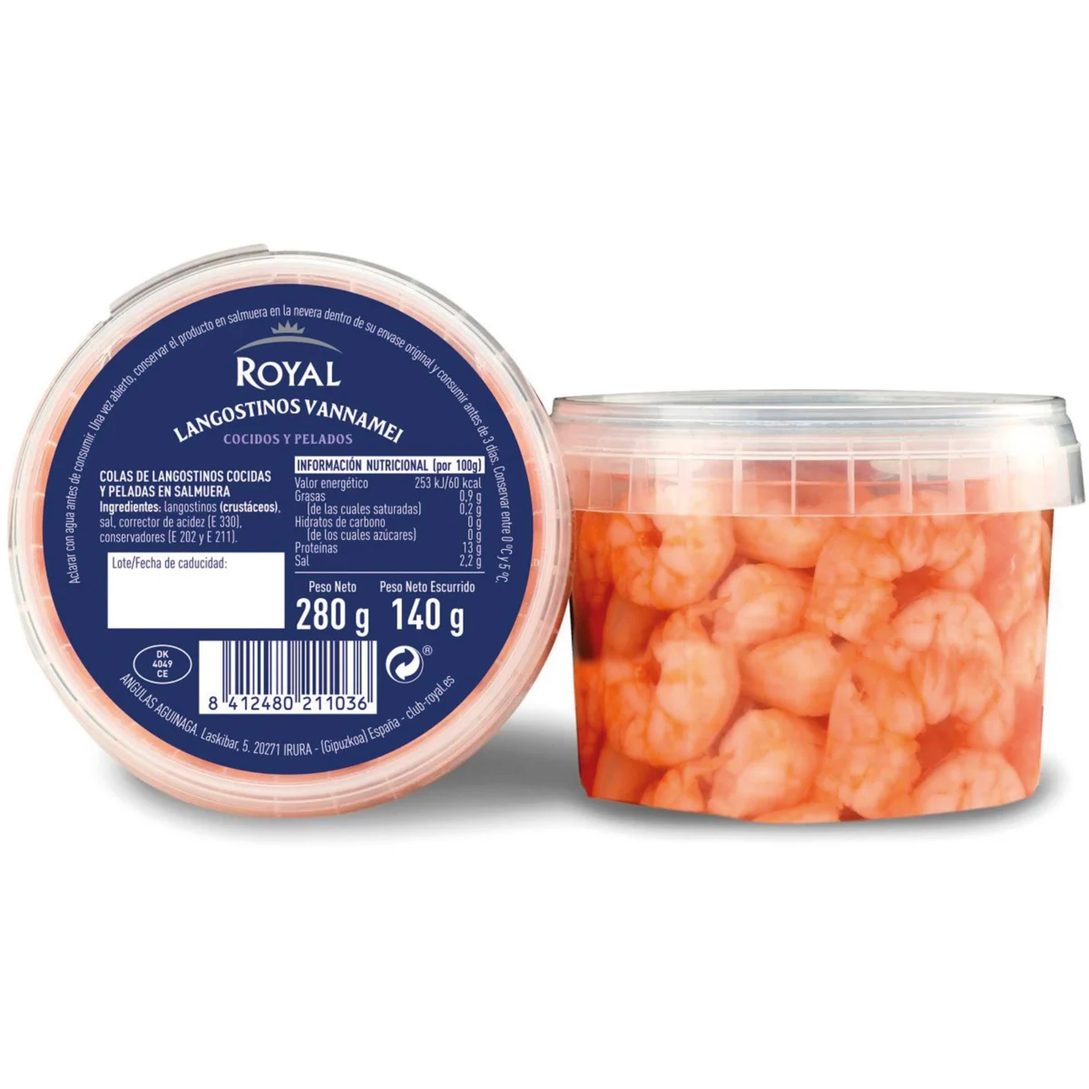 Cues de llagostí cuits Royal