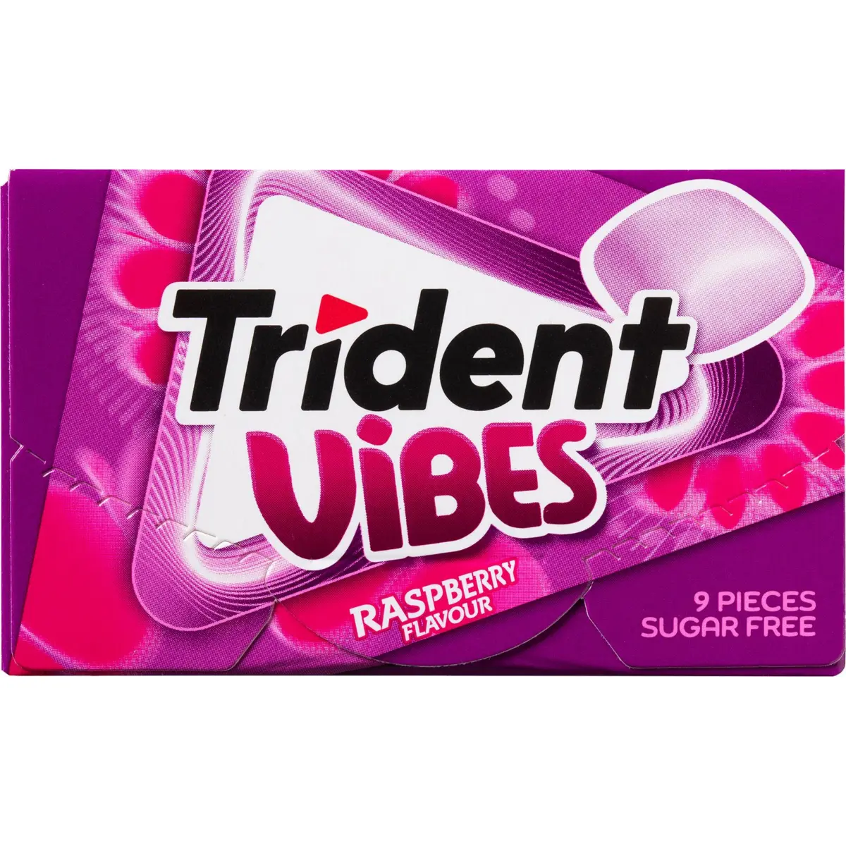 Raspberry-flavoured coated chewing gum Trident