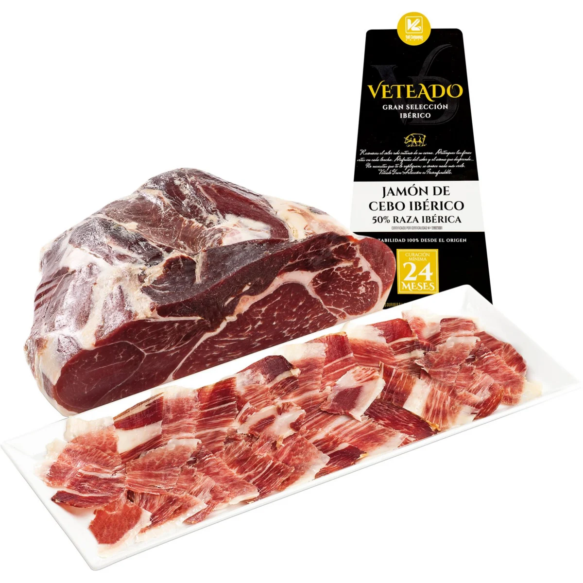 Jamón de Cebo Ibérico 50% Ibérico 24 Meses Veteado