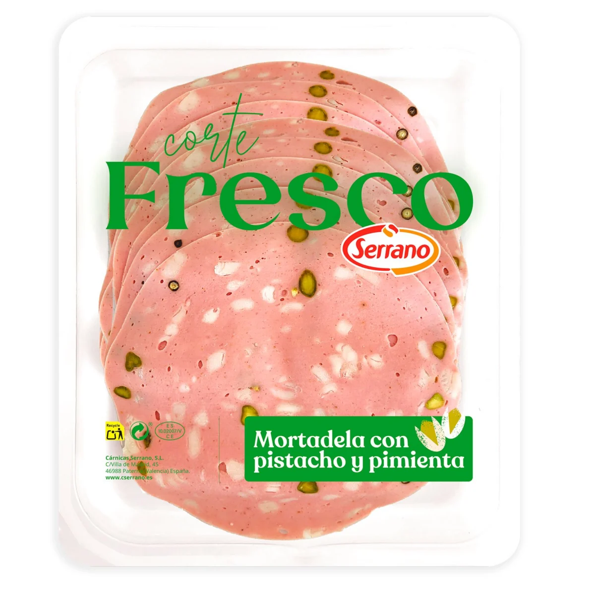Mortadel·la amb festucs i pebre Corte Fresco Serrano