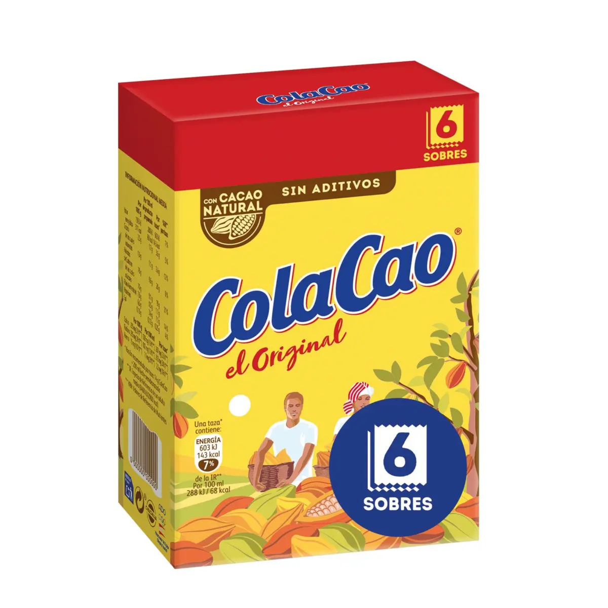 Lösliches Kakaopulver, 6 Einzelportionen Cola Cao