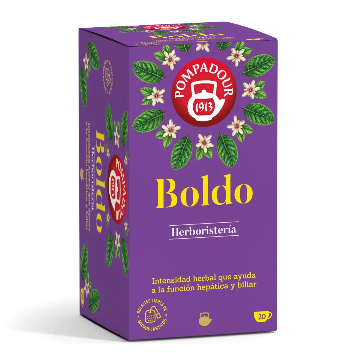 Hojas de Boldo 20 Bolsitas Pompadour