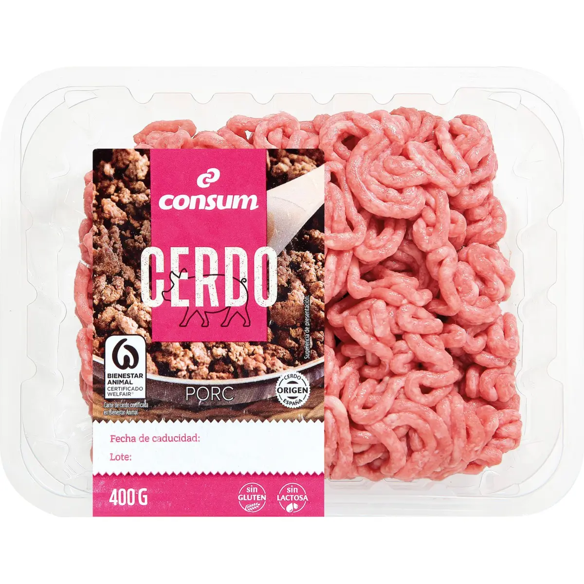 Préparation de viande hachée de porc Consum