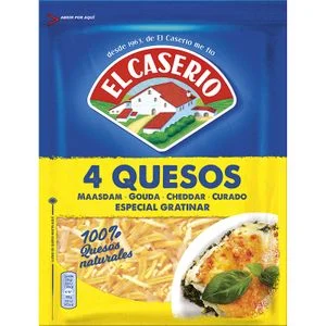 Queso Rallado 4 Quesos 100% Natural El Caserio