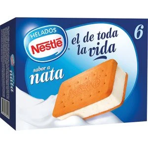 Sandvitx de nata, paquet de 6 unitats, Nestle